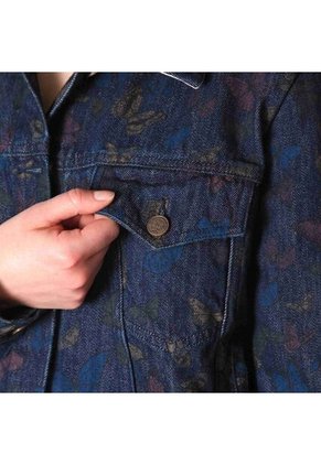 Chaqueta Trucker Alas Jaspeado Monteazul Chaqueta Trucker Alas Jaspeado Monteazul Talla L