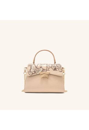 Bolso De Mano Alma Con Cadena Latte Mariposas Bolso De Mano Alma Con Cadena Latte Mariposas