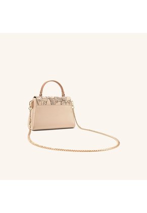 Bolso De Mano Alma Con Cadena Latte Mariposas Bolso De Mano Alma Con Cadena Latte Mariposas