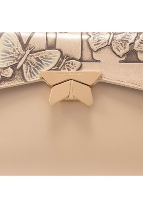 Bolso De Mano Alma Con Cadena Latte Mariposas Bolso De Mano Alma Con Cadena Latte Mariposas