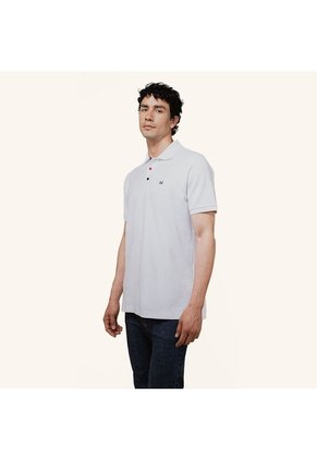 Camiseta Polo Emblema Blanco Tierra Arriba Camiseta Polo Emblema Blanco Tierra Arriba Talla L