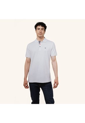 Camiseta Polo Emblema Blanco Tierra Arriba Camiseta Polo Emblema Blanco Tierra Arriba Talla L
