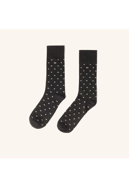Medias Cruz Extrafina Negro Gris MH Socks Medias Cruz Extrafina Negro Gris MH Socks