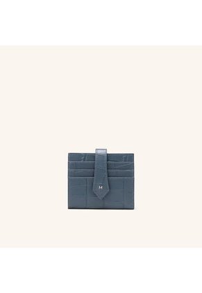 Tarjetero Broche Con Compartimiento Azul Siena Tarjetero Broche Con Compartimiento Azul Siena