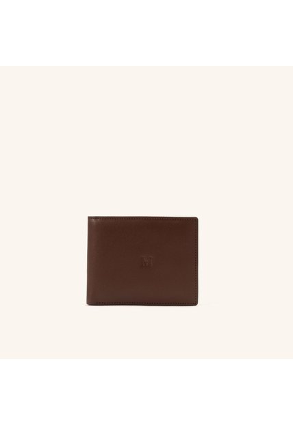 Billetera Plana Con Visor Café Monte