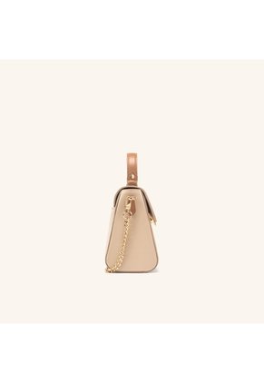 Bolso De Mano Alma Con Cadena Latte Mariposas