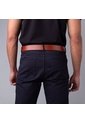 Cinturón Casual Monograma Doble Faz Indigo Caoba de Mario Hernández