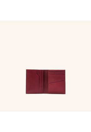 Tarjetero Vertical Slim Compacto Negro Rojo Roble