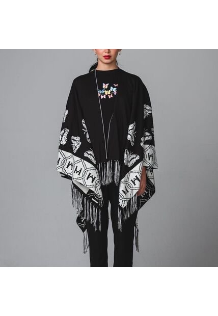 Ruana MH Negro Marfil Cuzco Ruana MH Negro Marfil Cuzco