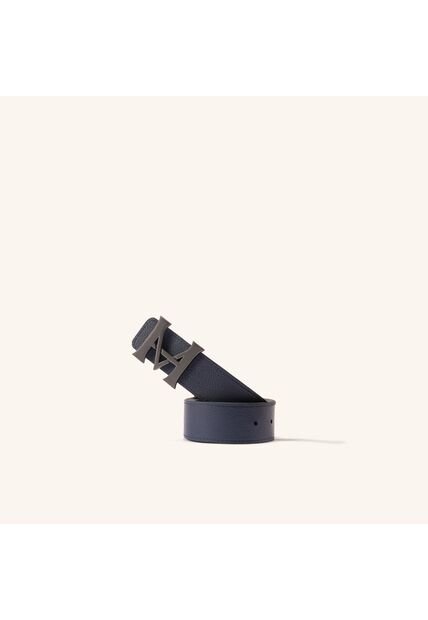 Cinturón Monograma Doble Faz Negro Azul Lt Cinturón Monograma Doble Faz Negro Azul Lt Talla L