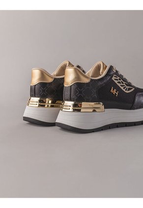 Tenis Aura Negro Oro Tenis Aura Negro Oro Talla 39