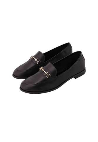 Mocasín Loafer Gardenia Negro Julia Mario Hernández