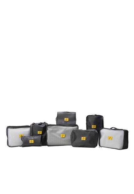 Accesorio Viaje Kit De 8 Bolsas Gris Xmas Accesorio Viaje Kit De 8 Bolsas Gris Xmas