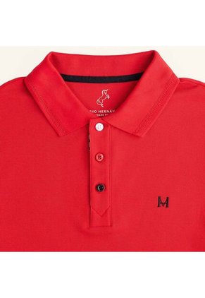 Camiseta Polo Emblema Rojo Tierra Arriba Camiseta Polo Emblema Rojo Tierra Arriba Talla M