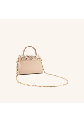 Bolso De Mano Alma Con Cadena Latte Mariposas Bolso De Mano Alma Con Cadena Latte Mariposas