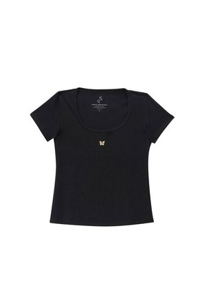 Camiseta Logotipo Negro Tierra Arriba Para Mujer Camiseta Logotipo Negro Tierra Arriba Talla Xxl