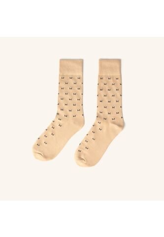 Medias Monograma Beige MH Socks Medias Monograma Beige MH Socks Mario Hernández