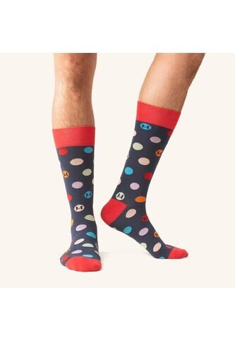 Medias Extrafina Cosmos Azul MH Socks Medias Extrafina Cosmos Azul MH Socks Mario Hernández