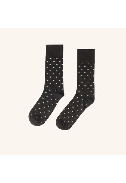 Medias Cruz Extrafina Negro Gris MH Socks