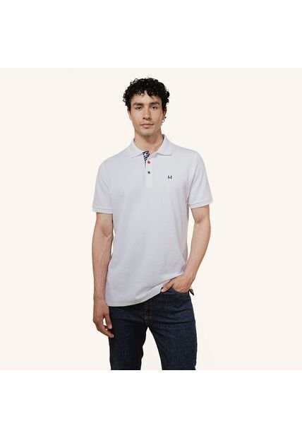 Camiseta Polo Emblema Blanco Tierra Arriba Camiseta Polo Emblema Blanco Tierra Arriba Talla M