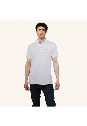 Camiseta Polo Emblema Blanco Tierra Arriba Camiseta Polo Emblema Blanco Tierra Arriba Talla M