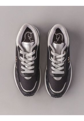 Tenis Delta Negro Plata Tenis Delta Negro Plata Talla 40