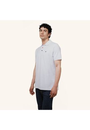 Camiseta Polo Emblema Blanco Tierra Arriba Camiseta Polo Emblema Blanco Tierra Arriba Talla M