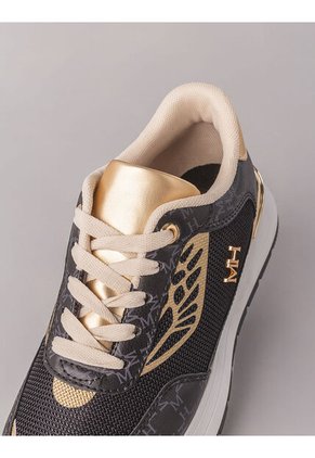 Tenis Aura Negro Oro Tenis Aura Negro Oro Talla 38