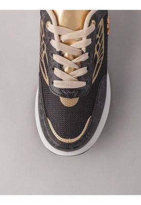 Tenis Aura Negro Oro Tenis Aura Negro Oro Talla 38