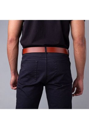 Cinturón Casual Monograma Doble Faz Indigo Caoba Cinturón Casual Monograma Doble Faz Indigo Caoba Talla M