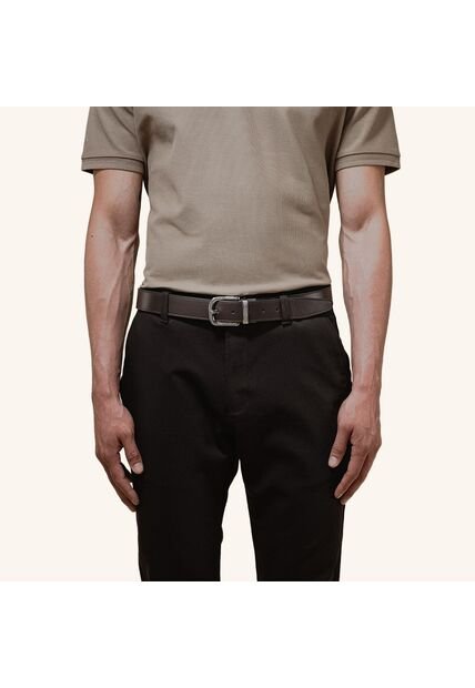 Cinturón Casual Doble Faz Chocolate Negro Esencial Cinturón Casual Doble Faz Chocolate Negro Esencial Talla 105