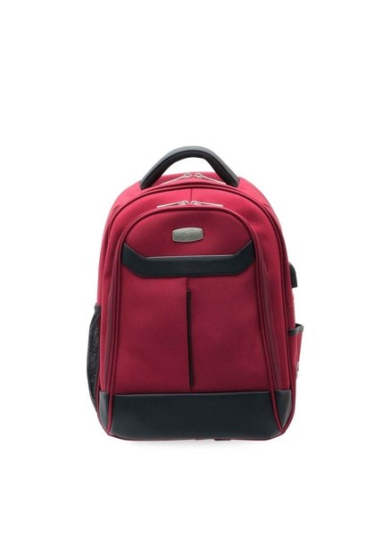 Morral Curvo Dos Cremalleras Rojo Urban