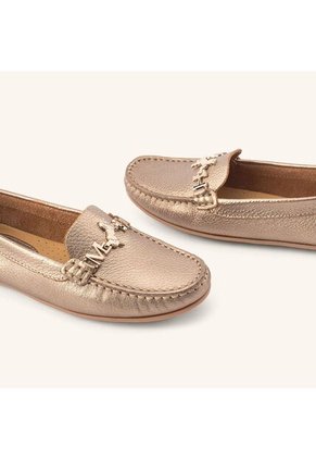 Mocasín Alina Oro MH Mocs Mocasín Alina Oro MH Mocs Talla 38
