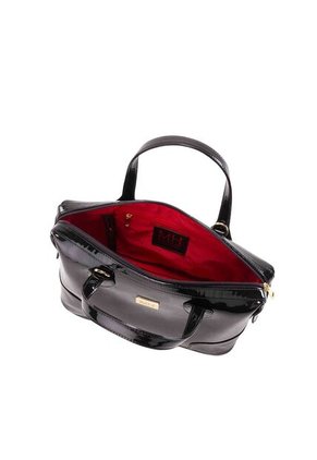 Bolso De Mano Bowling Negro Charol Bolso De Mano Bowling Negro Charol