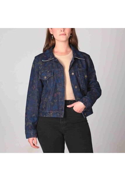 Chaqueta Trucker Alas Jaspeado Monteazul Chaqueta Trucker Alas Jaspeado Monteazul Talla S