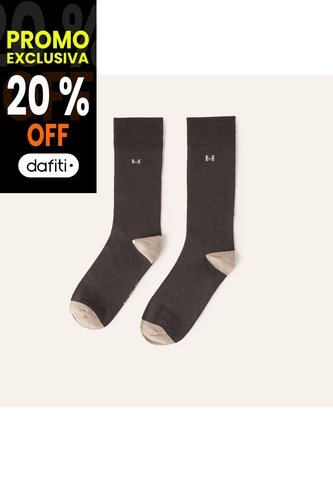 Medias Básicas Extrafina Castaño MH Socks Medias Básicas Extrafina Castaño MH Socks Mario Hernández