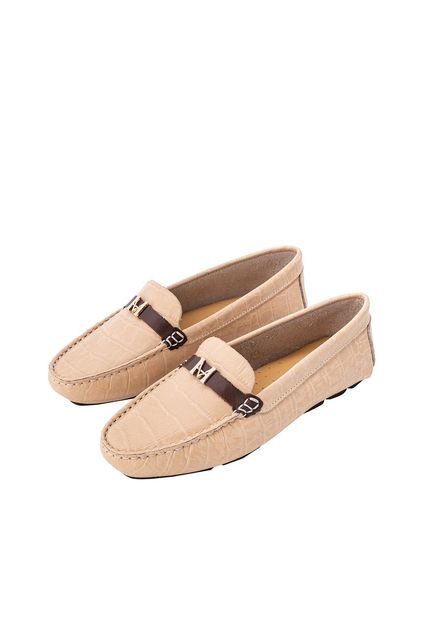 Mocasín Driver Andina Mini Croco Nude MH Mocs Mocasín Driver Andina Mini Croco Nude MH Mocs Talla 38