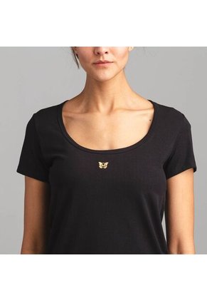 Camiseta Logotipo Negro Tierra Arriba Para Mujer Camiseta Logotipo Negro Tierra Arriba Talla L