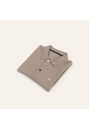 Camiseta Polo Emblema Arena Tierra Arriba Camiseta Polo Emblema Arena Tierra Arriba Talla XL