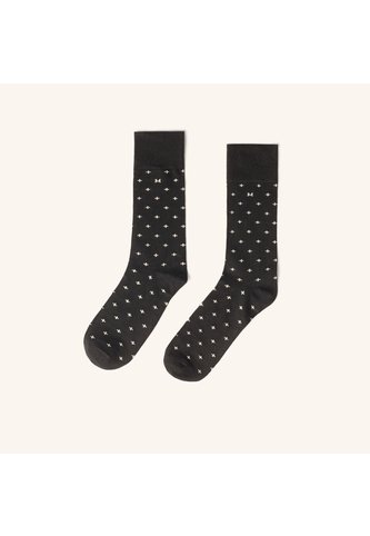 Medias Cruz Extrafina Negro Gris MH Socks Mario Hernández