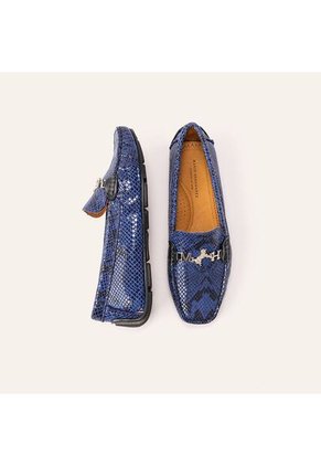 Mocasín Sofia Pitón Azul MH Mocs Mocasín Sofia Pitón Azul MH Mocs Talla 36