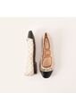 Baletas Lucia Beige Negro MH Mocs Baletas Lucia Beige Negro MH Mocs Talla 34 de Mario Hernández