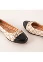 Baletas Lucia Beige Negro MH Mocs Baletas Lucia Beige Negro MH Mocs Talla 34 de Mario Hernández