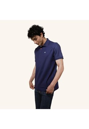 Camiseta Polo Emblema Azul Tierra Arriba Camiseta Polo Emblema Azul Tierra Arriba Talla L