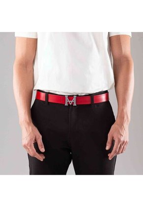 Cinturón Casual Monograma Doble Faz Negro Cayena Cinturón Casual Monograma Doble Faz Negro Cayena Talla L