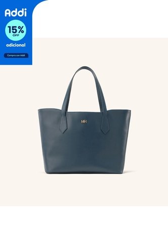 Tote Alas Mediano Azul Petróleo Coral Tote Alas Mediano Azul Petróleo Coral Mario Hernández
