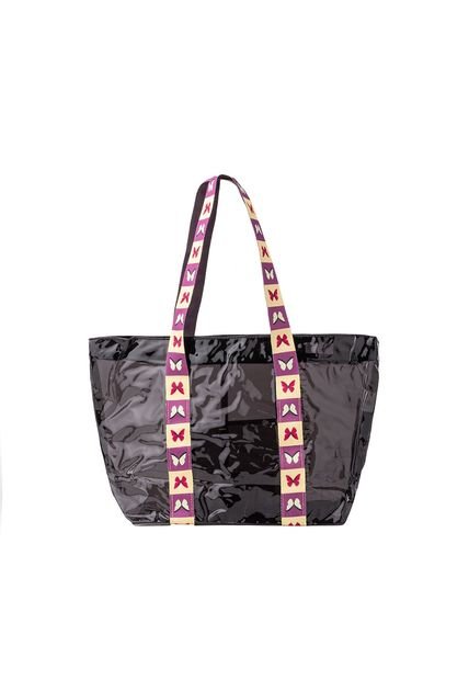 Tote Bahía Mariposas Negro Verano Tote Bahía Mariposas Negro Verano