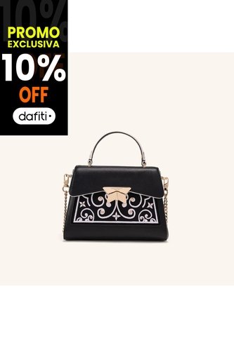 Bolso De Mano Alma Con Cadena Negro Oro Sagrada Mario Hernández