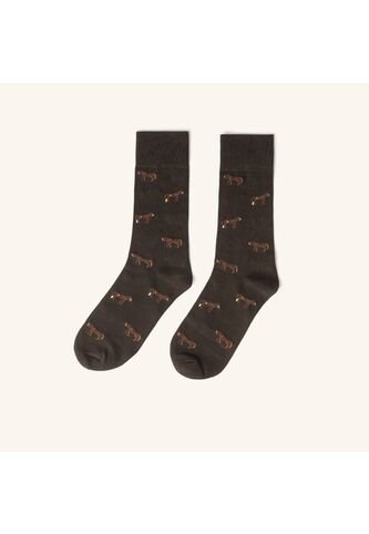 Medias Caballo Café MH Socks Medias Caballo Café MH Socks Mario Hernández