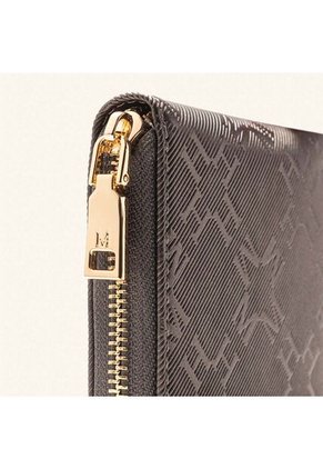 Billetera Mediana Zip Kantu Negro Plata Kroma Billetera Mediana Zip Kantu Negro Plata Kroma